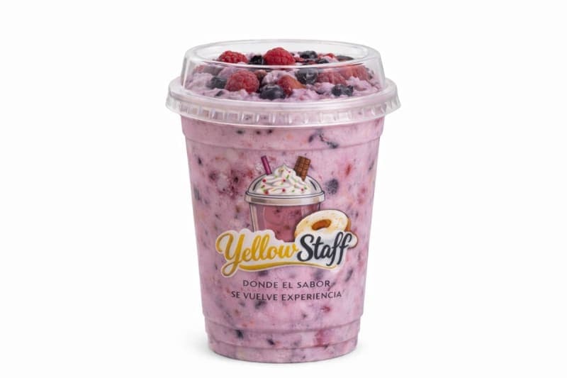 Helado sabor queso mora